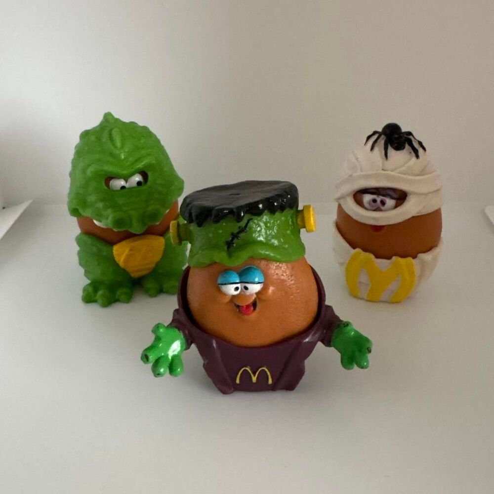 McDonald's Halloween McNugget buddies 3pc Dragon Frankenstein Mummy 96 92